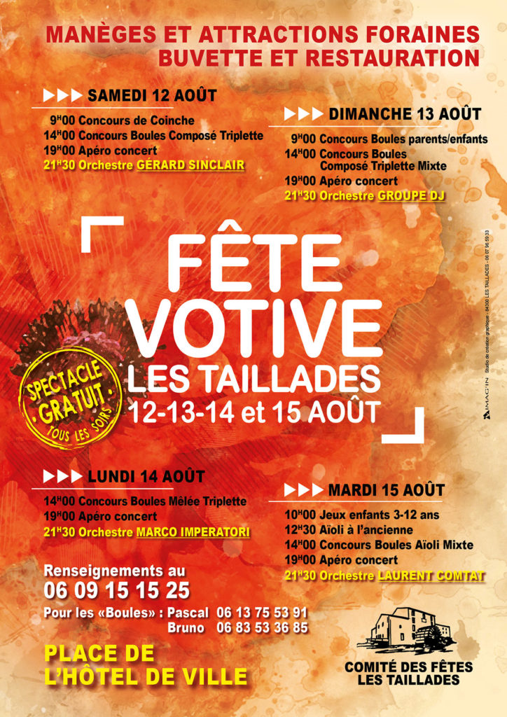 Fête votive Les Taillades Les Taillades